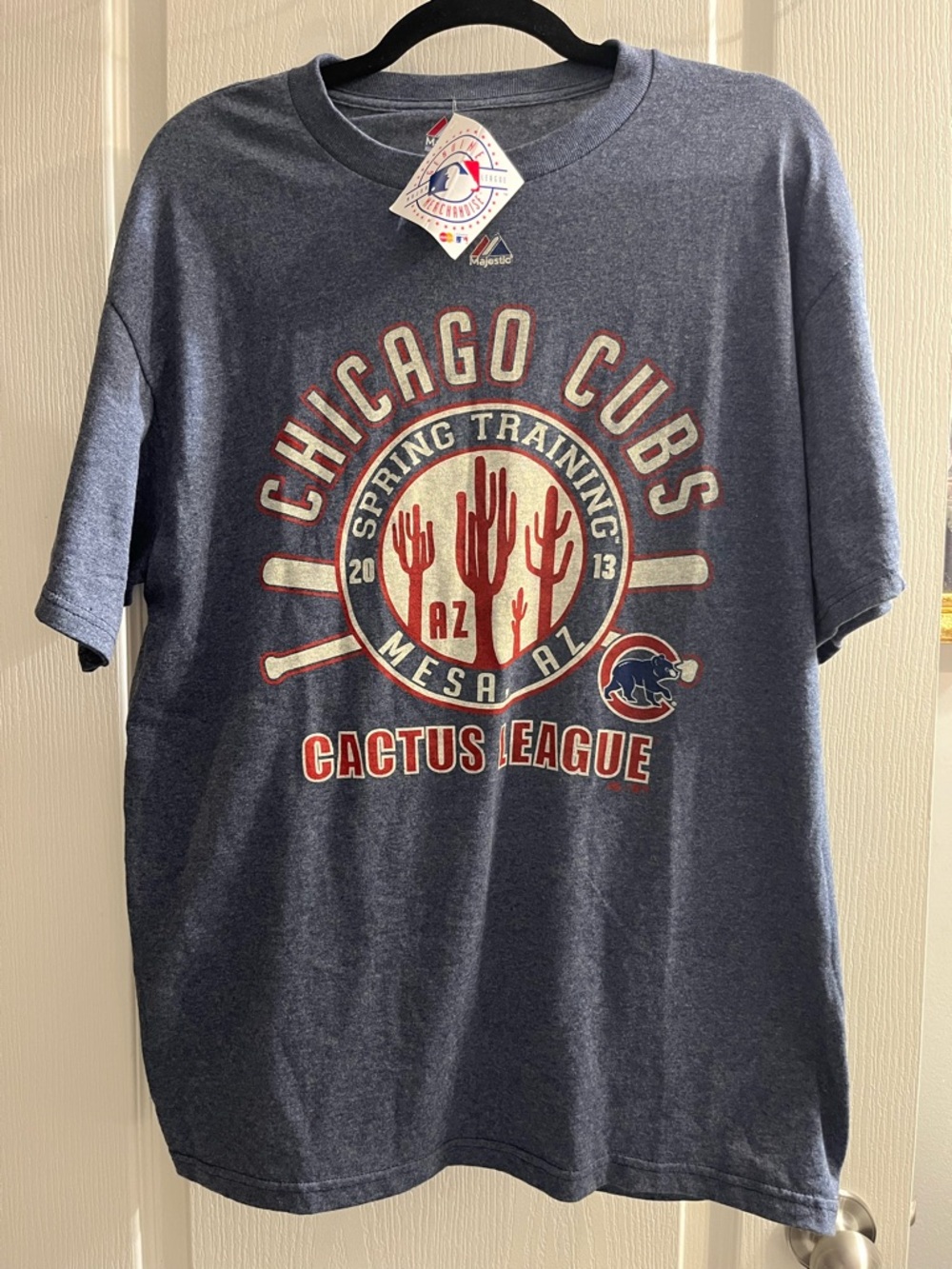 Majestic Chicago Cubs Blue Cactus League Spring Training ‘13 MLB Baseball Shirt